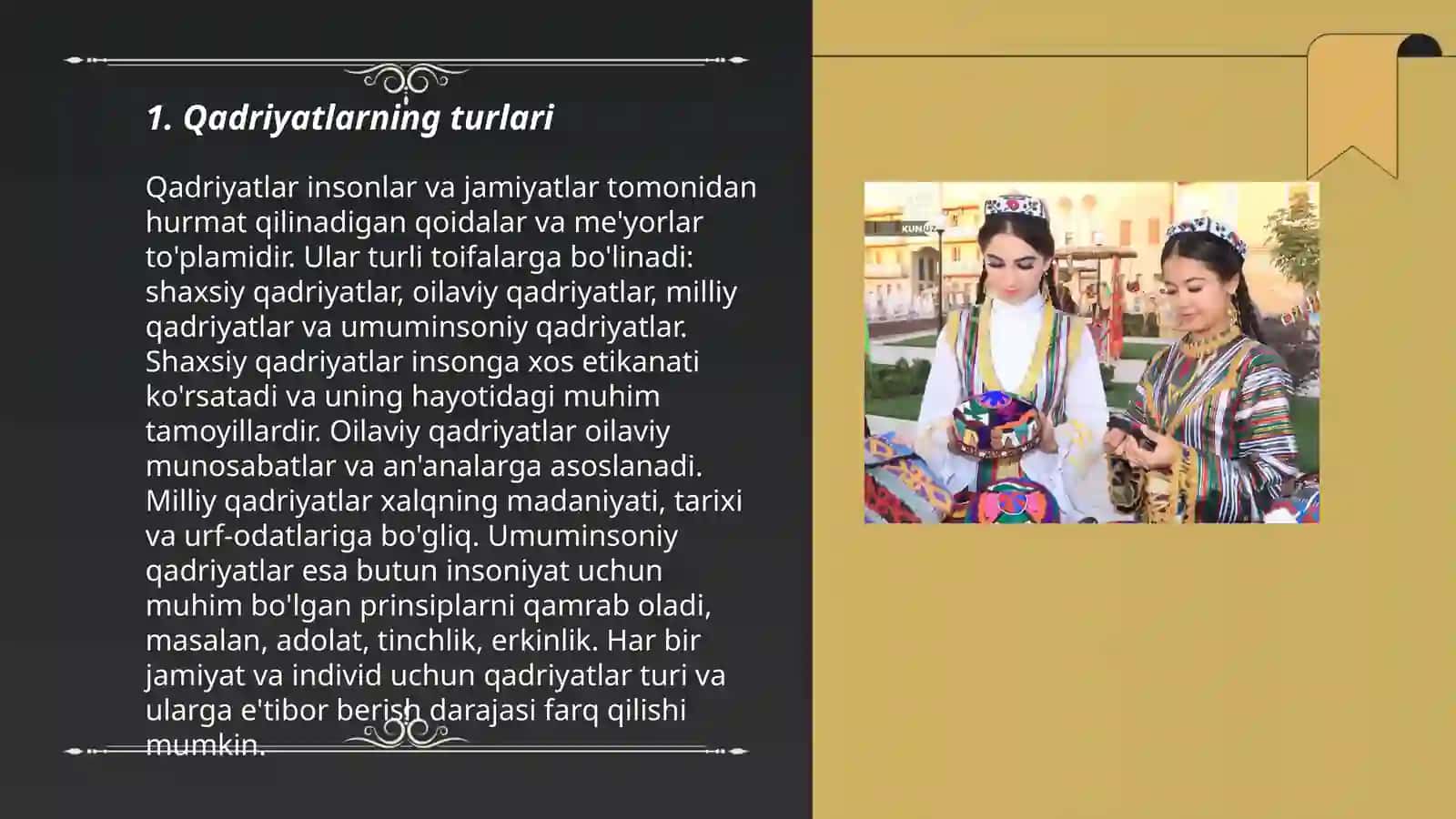 Qadriyatlar 3