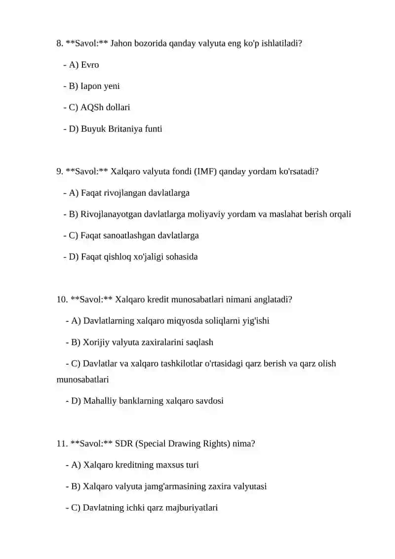 Xalqaro Valyuta Tizimi 3