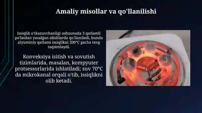 Issiqlik uzatish usullarini o‘rganish 3
