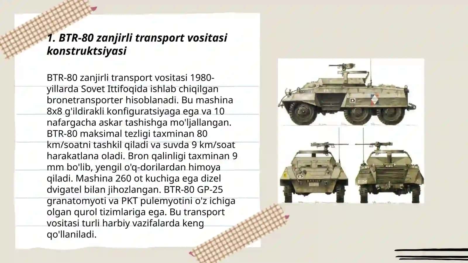 BTR-80ning zirhli qobigʻi va minorasining tuzilishi 3
