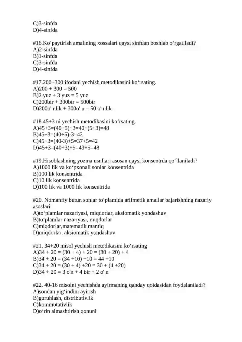 Matematika o‘qitish metodikasi fanidan 3