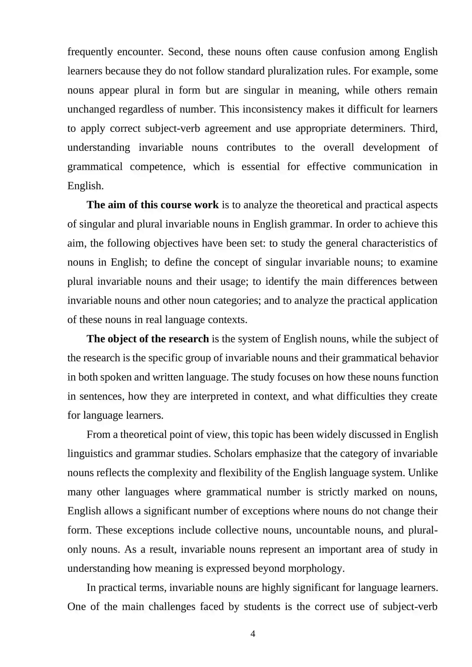 Singular and plural invariable nouns 3