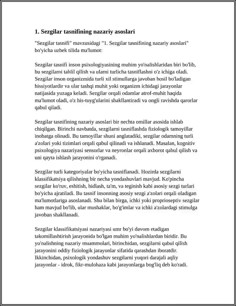 Sezgilar tasnifi 3