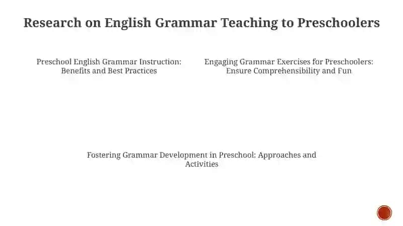 Analysis Of Grammar Teaching Exercises In English To Preschool Children 3