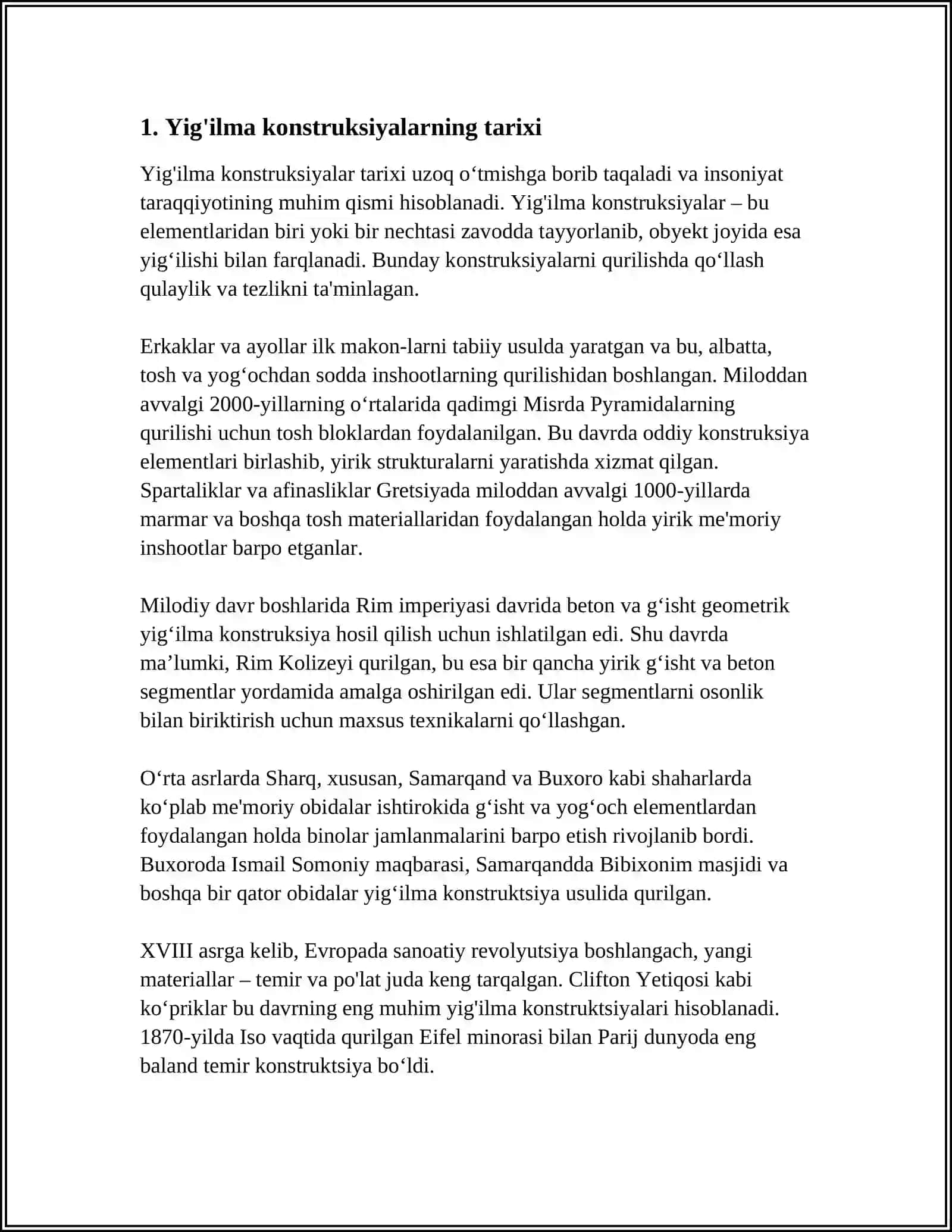 YIĜILMALI KONSTRUKTSIYALARNI MONTAJ QILISH 3