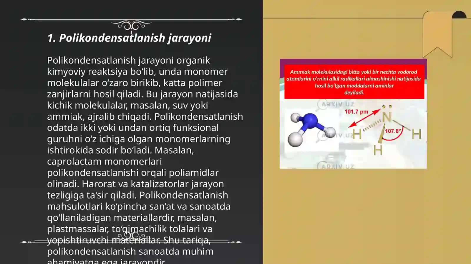 Polikondensatlanishdagi destruktiv reaksiyalar 3
