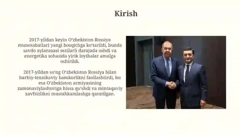 O'zbekiston va Rossiya aloqalari 3