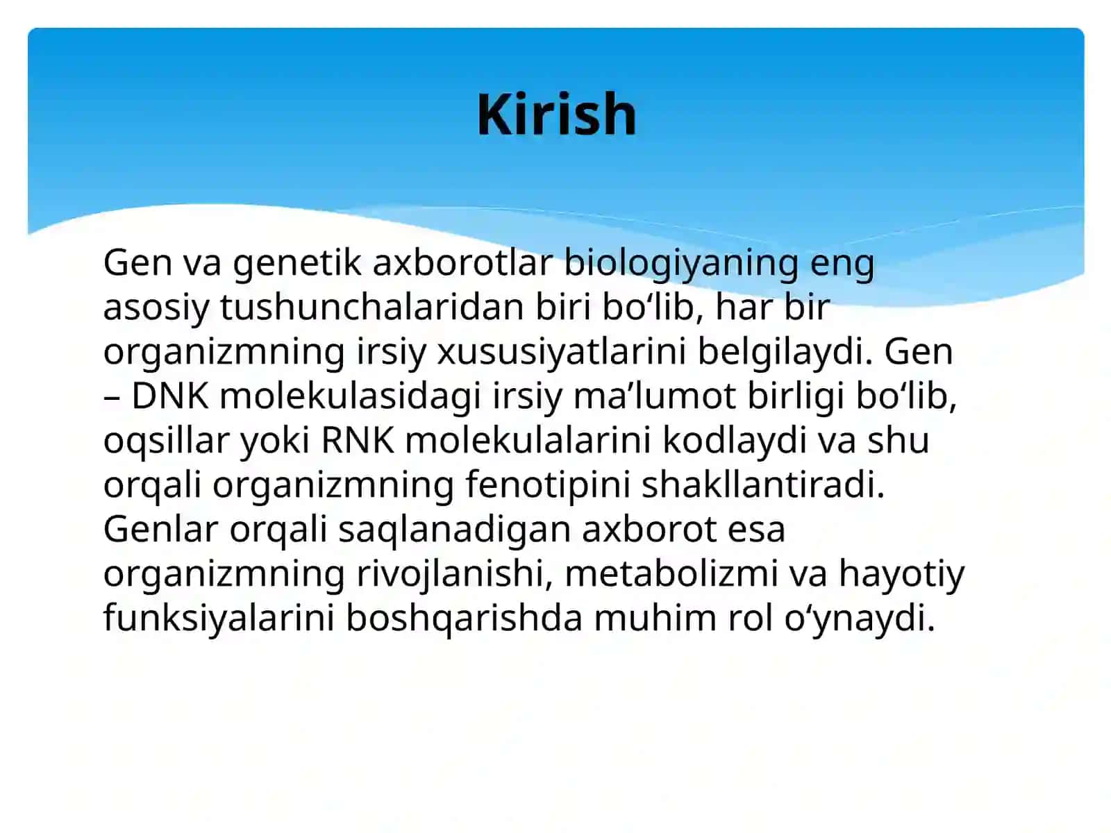 Gen va genetik axborotlar 3