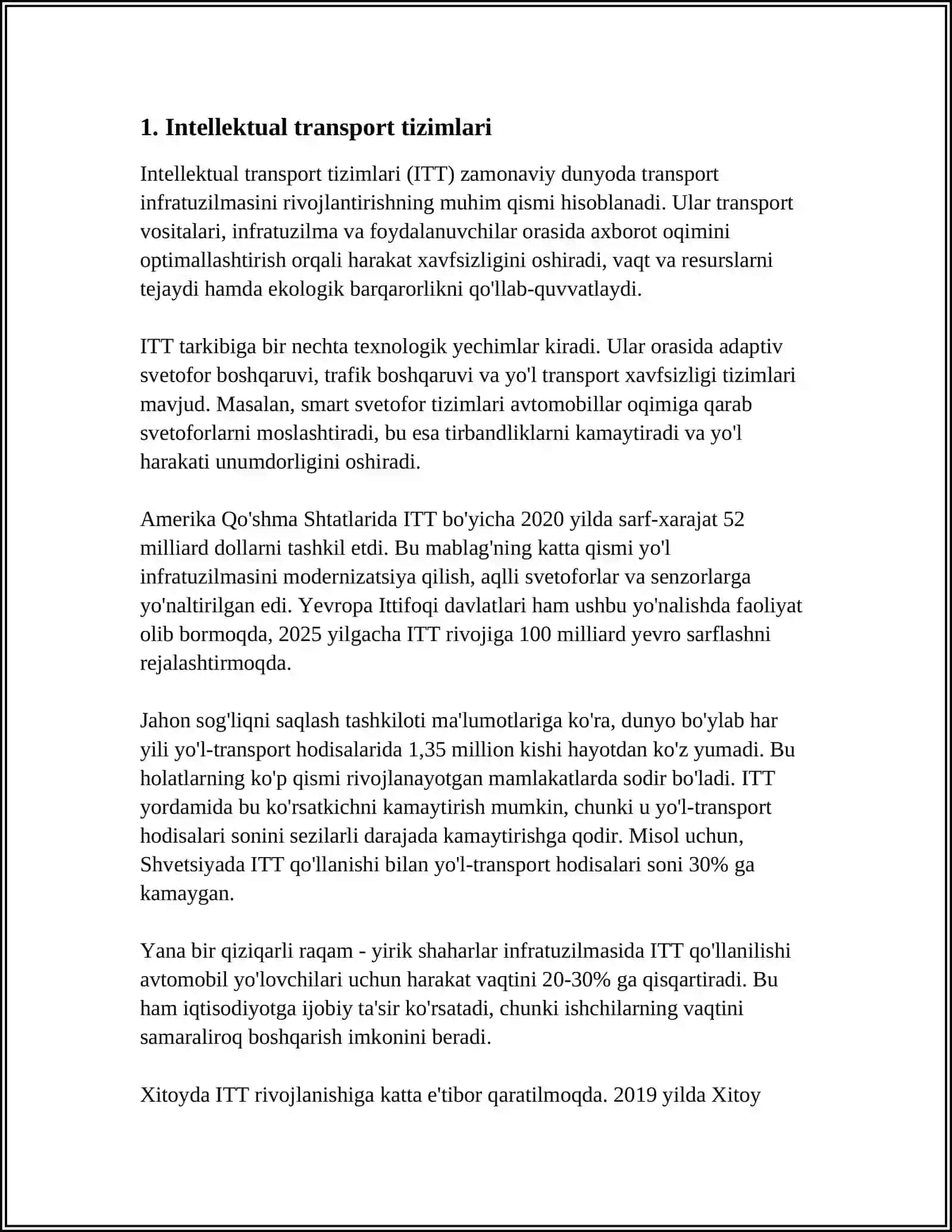 INTELEKTUAL TRANSPORT VOSITALARI 3