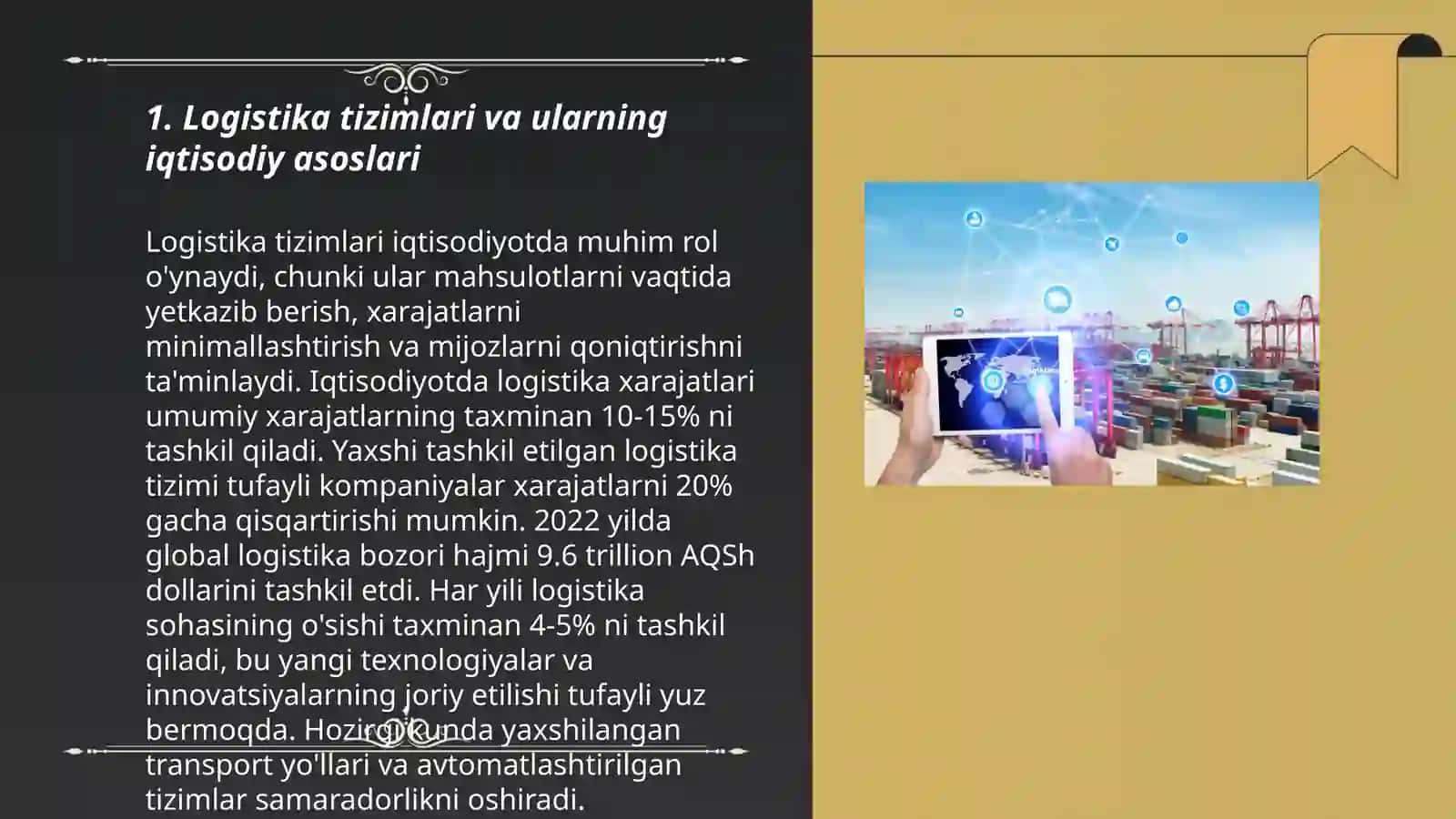 Logistikaning iqtisodiy asoslari 3