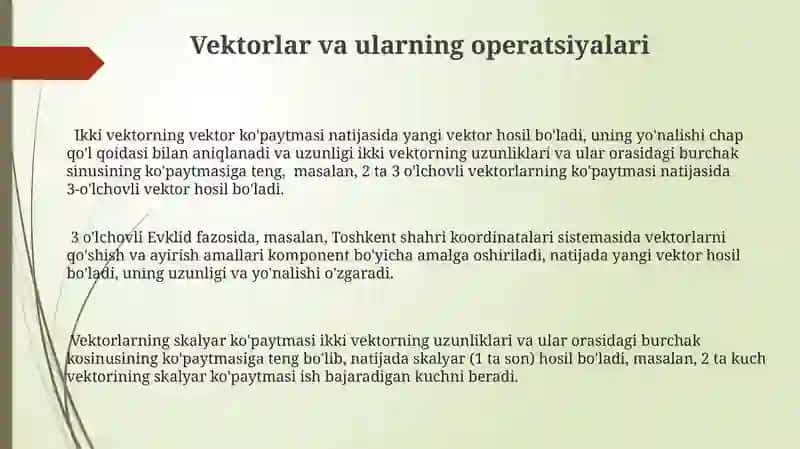 Yevklid fazo.Ortonormallangan bazislar 3