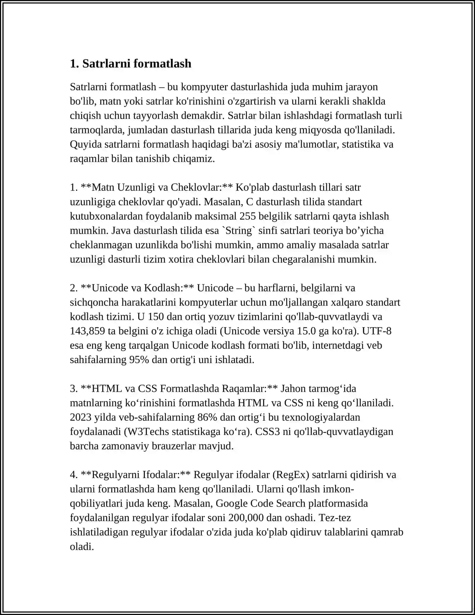 SATRLAR BILAN ISHLASH 3