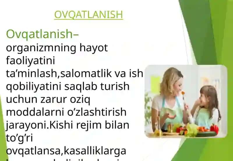Ovqatlanishva 3