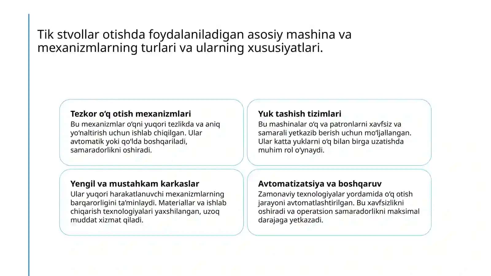 Tik stvollar otishda ishlatiladigan mashina va mexanizimlar 3