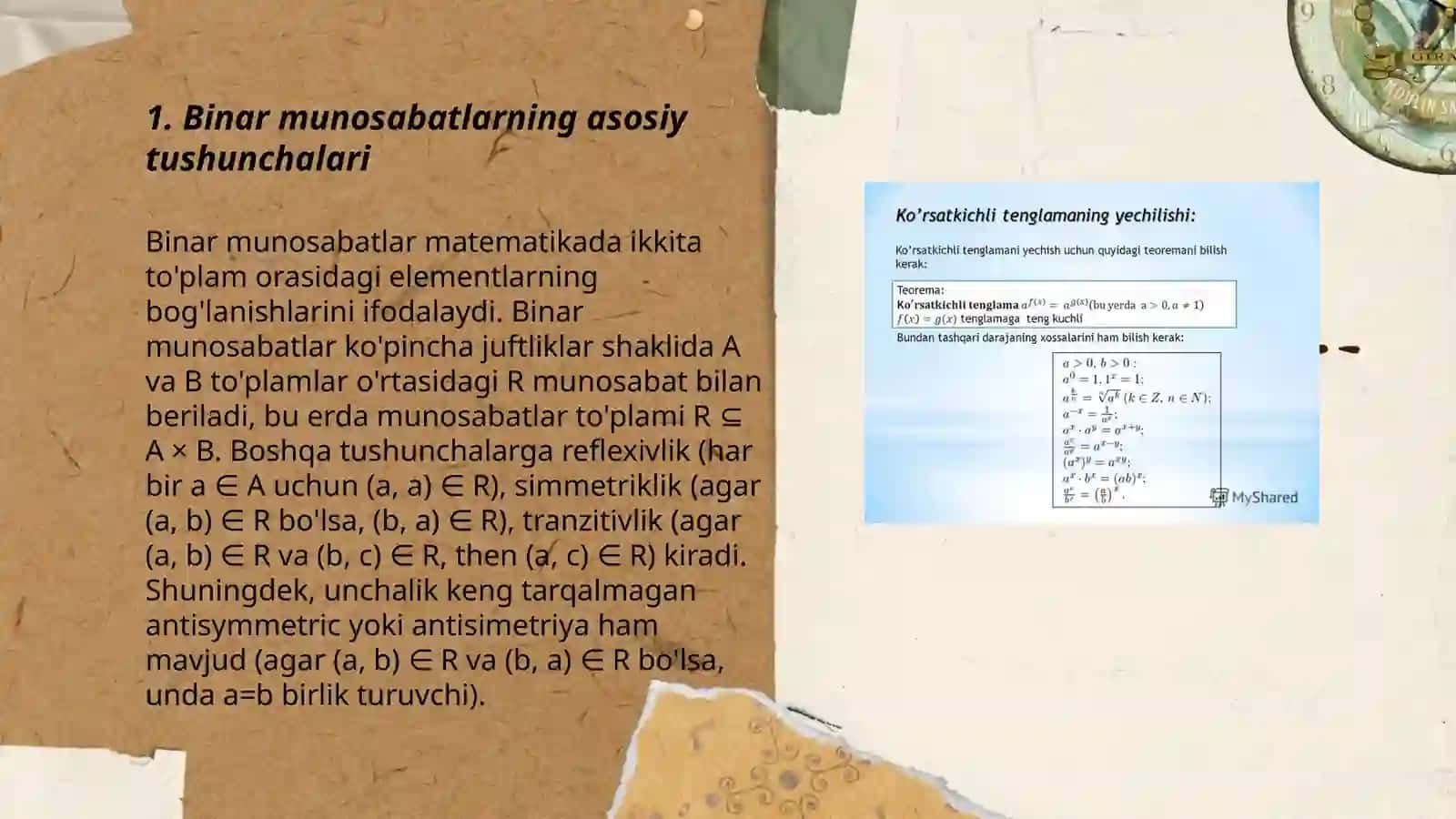 Binar munosabatlarning koʻpaytmasi.Funksiya 3