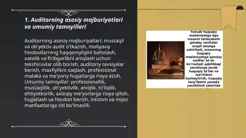 Auditorning majburiyatlari va javobgarligi 3