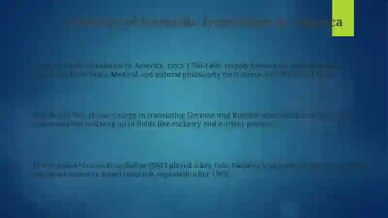 A History of Scientific Translation in America 3