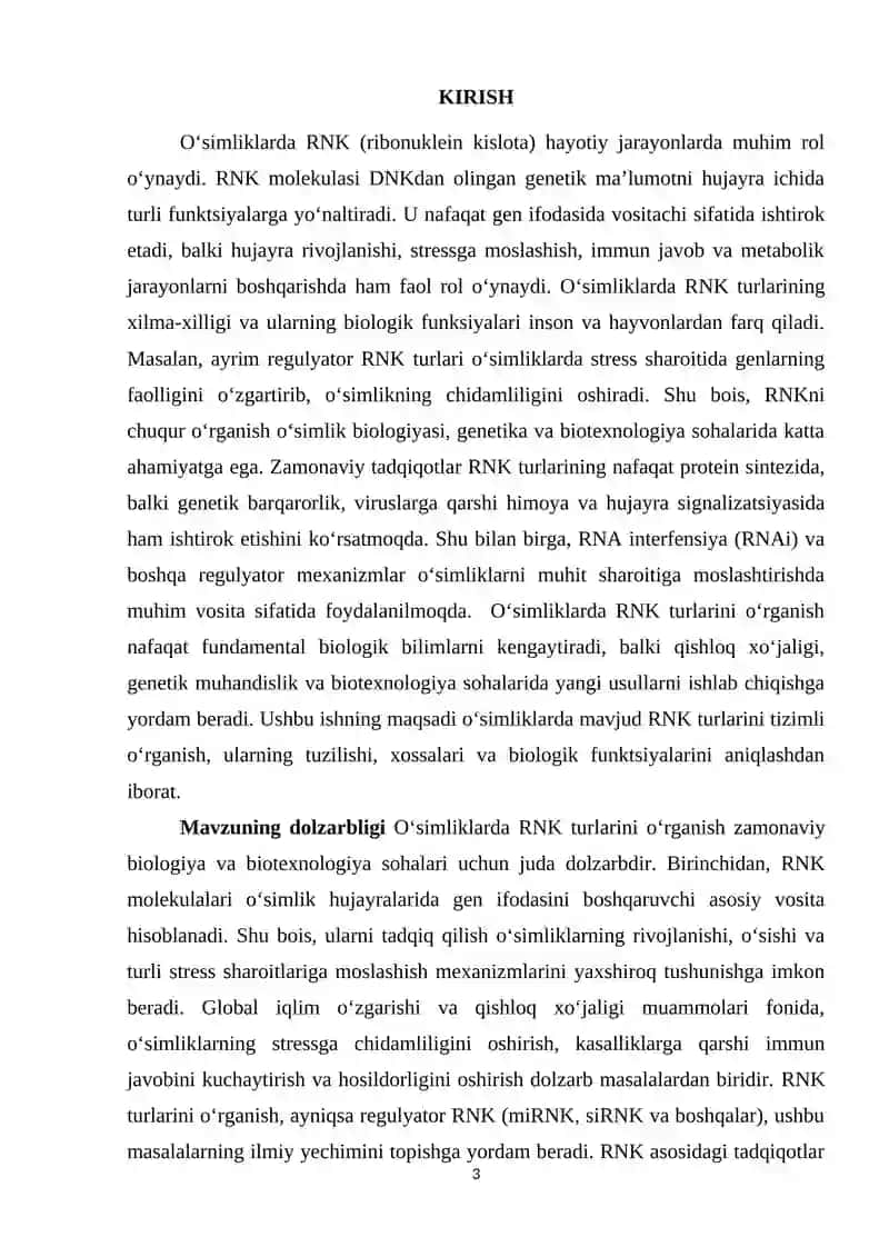 O'simliklarda RNK tiplari 3