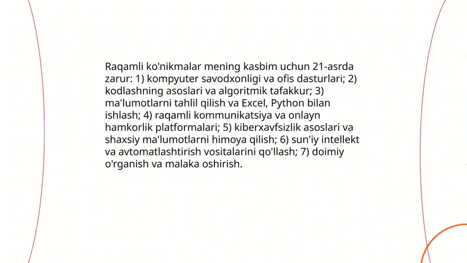 Mening kasbim va XXI asr 3