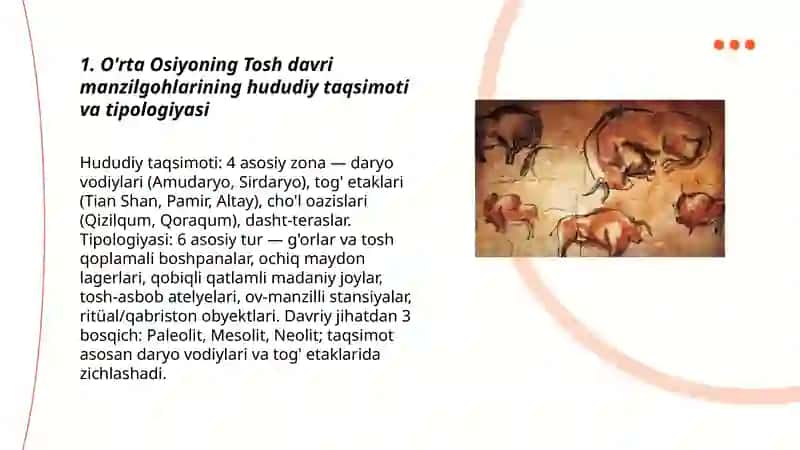 O'rta Osiyoning Tosh davri manzilgohlari Tarixiy Geografiyasi 3