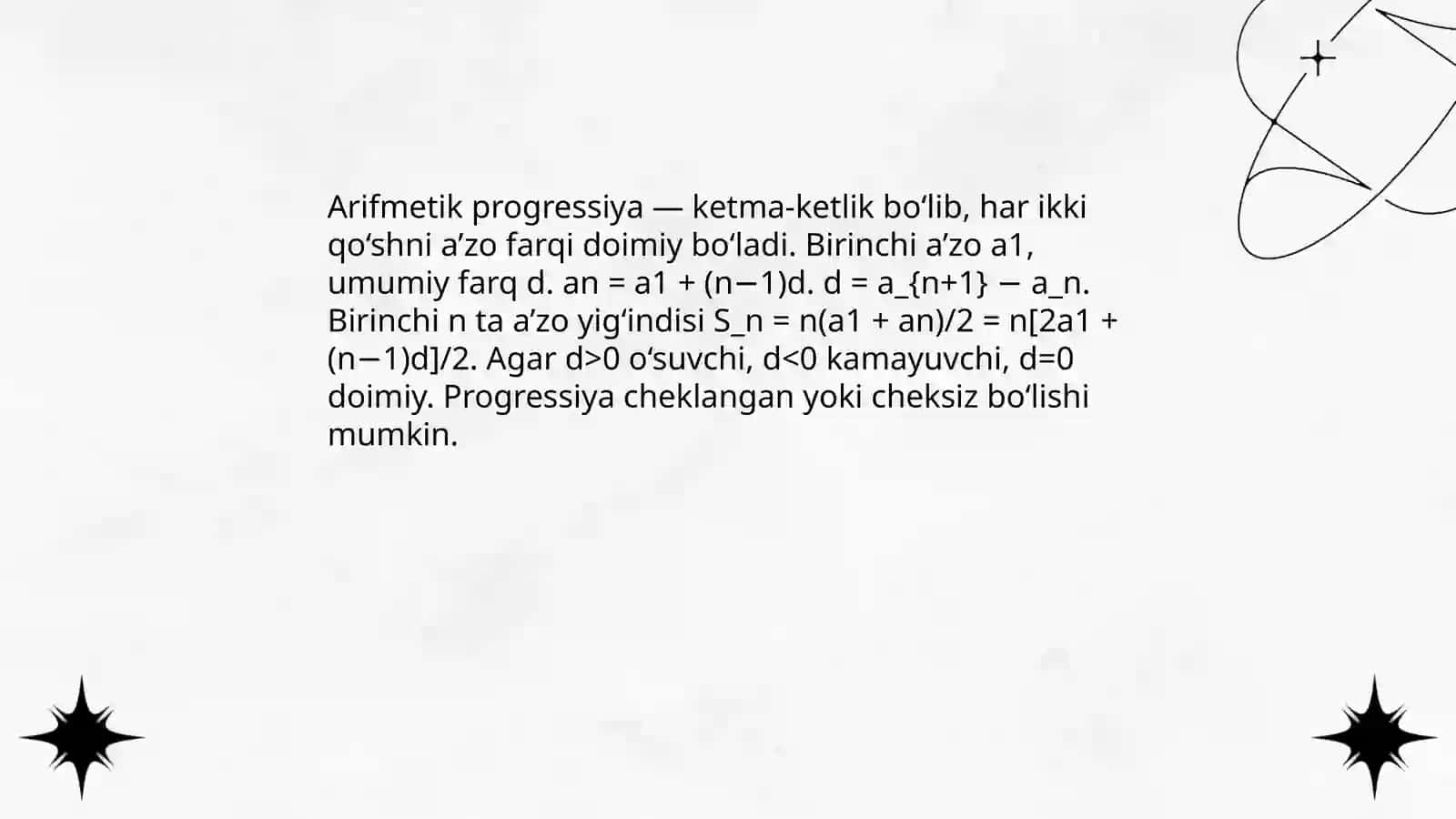 Arifmetik progrresiya 3