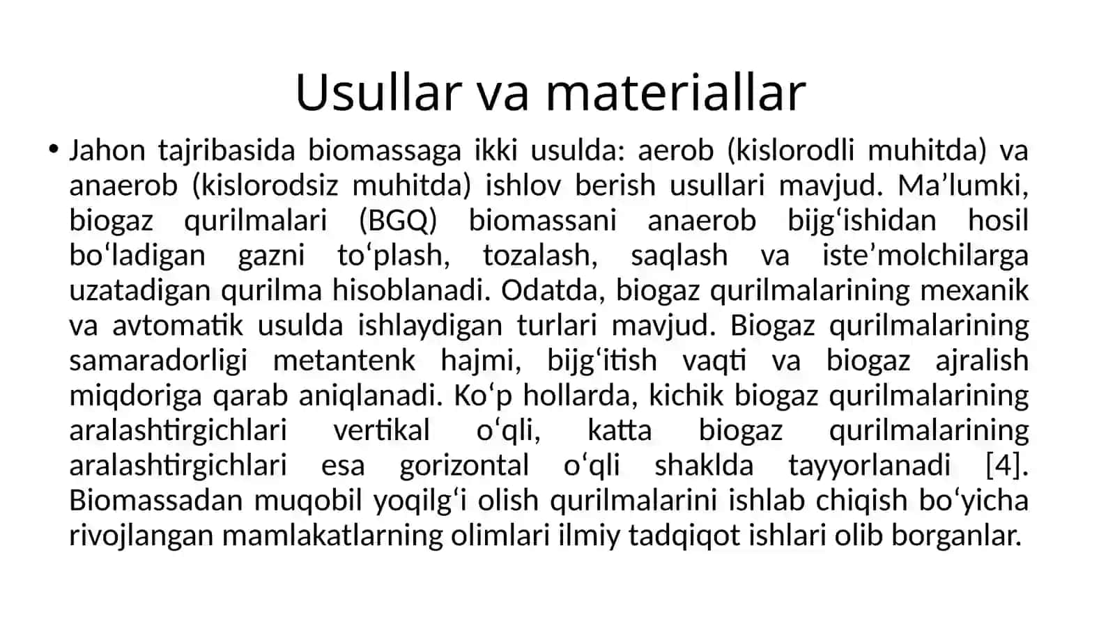 Biogaz qurilmalari texnologik sxemalari 3