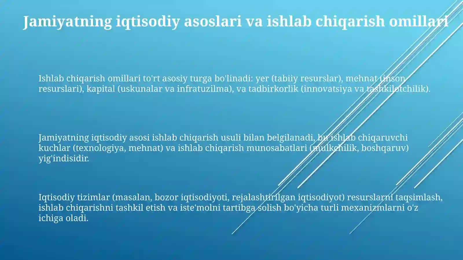 Jamiyatning iqtisodiy negizlari 3