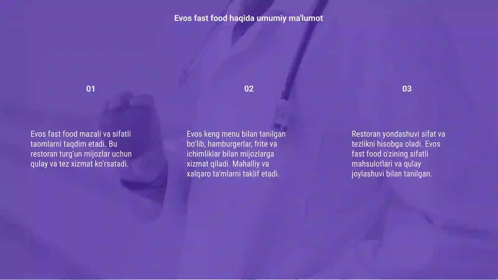 Evos fast food haqida 3