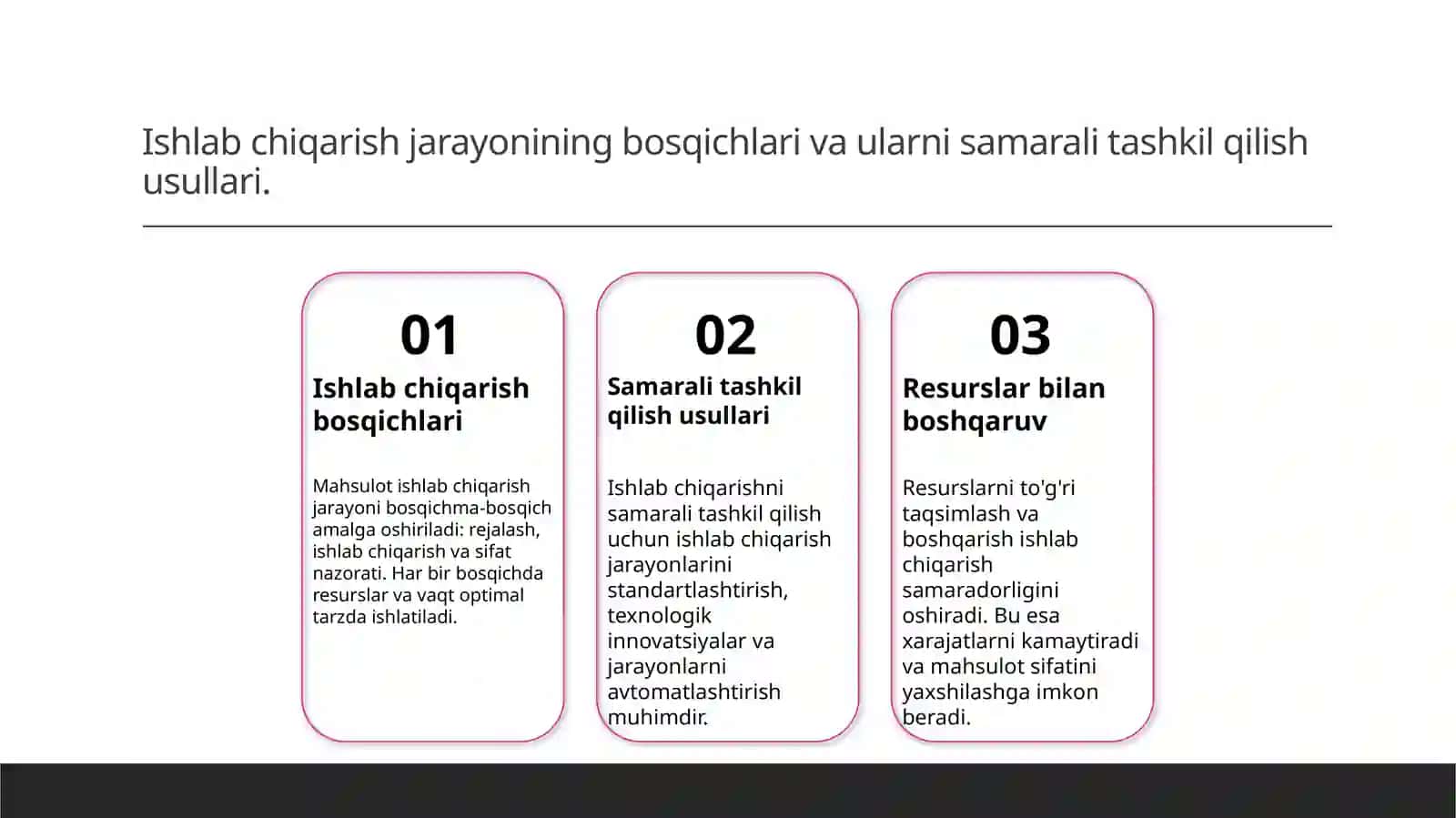 Ishlab chiqarish jarayoni va uni tashkil etish 3