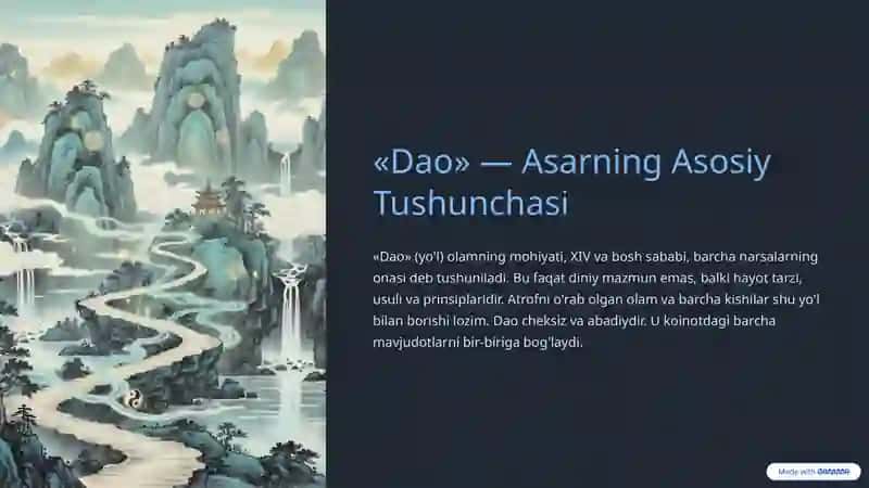 Daosizmning asosiy manbasi va ta'limoti 3