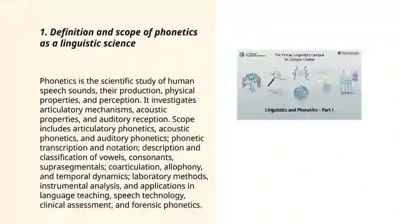 Phonetics as a linguistic science 3