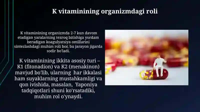 FILLOXINON (K VITAMINI):QON IVISHI JARAYONLARIDAGI AHAMIYATI 3