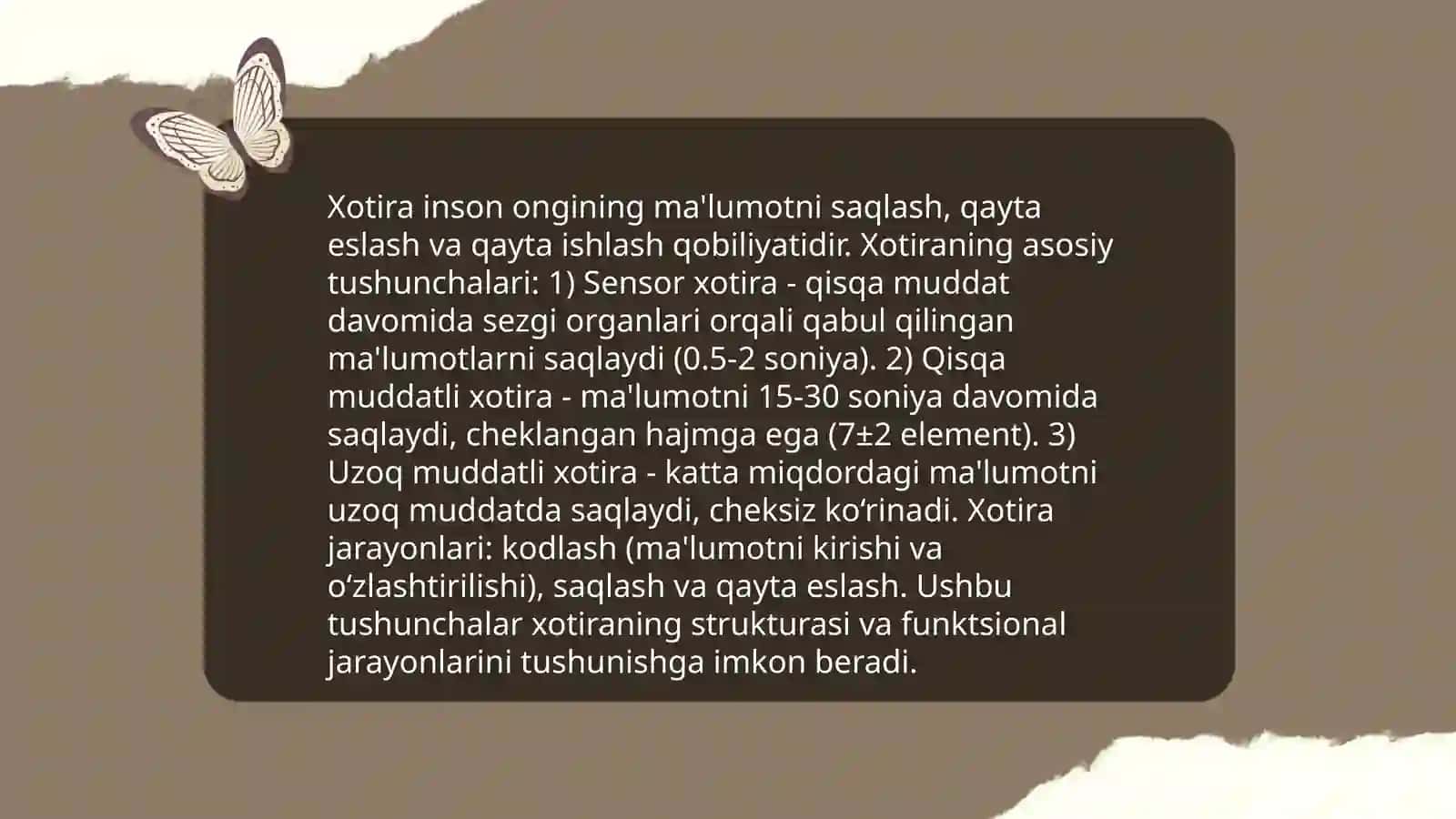 Xotira tushunchasi 3