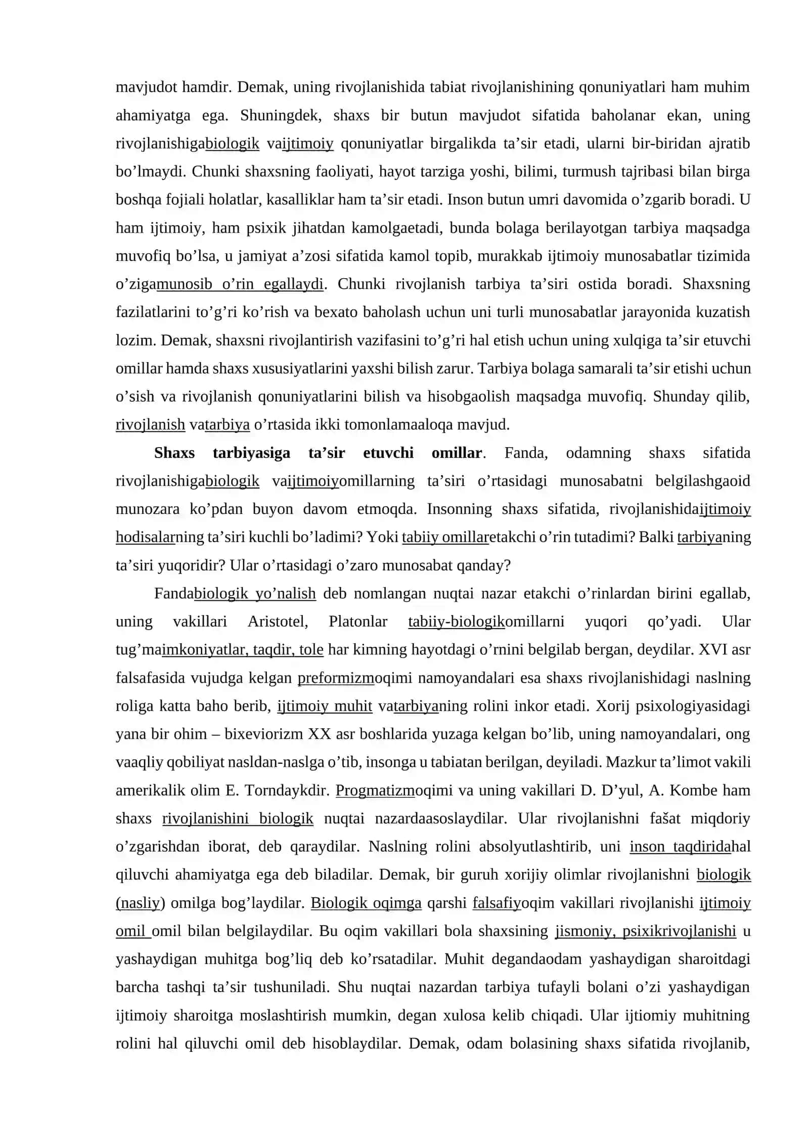 Shaxs rivojlanishi haqida tushuncha 3