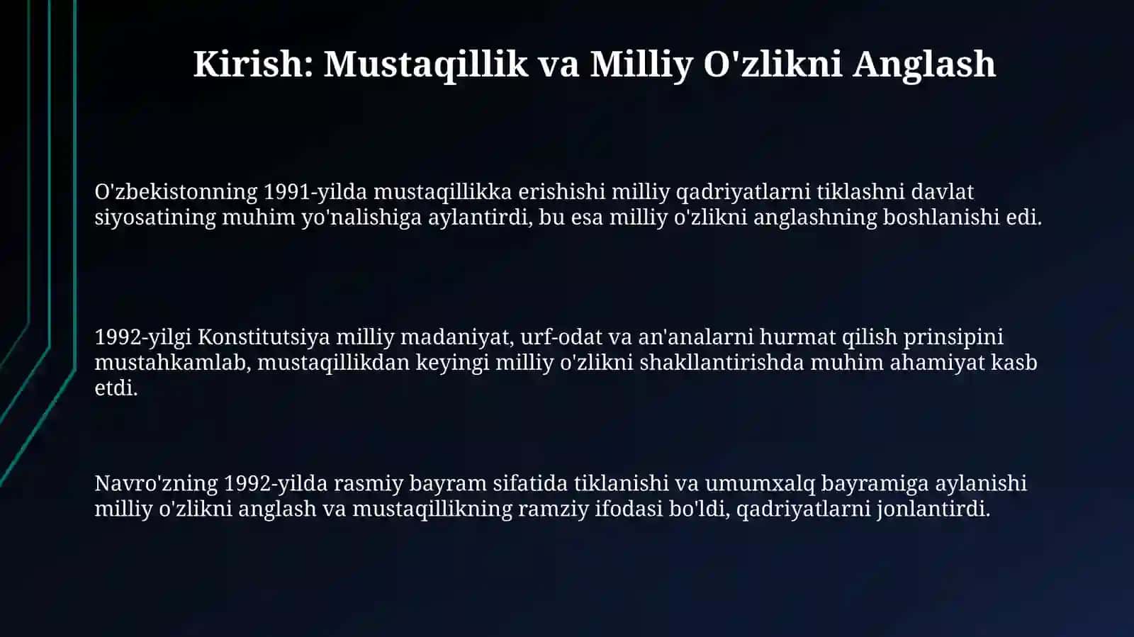 Milliy urf-odatlar, qadriyatlar va an'analarning qaytatiklanishi 3
