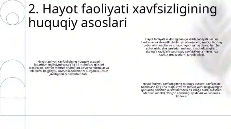 Hayot faoliyati xavfsizligi tarixi 3