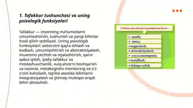 Tafakkur va uning patalogiyalari 3