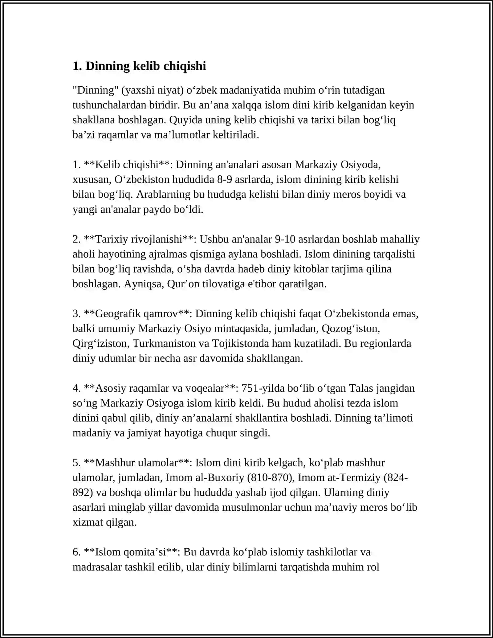 DIN TARIXINING TARIXIY OMILLARI 3