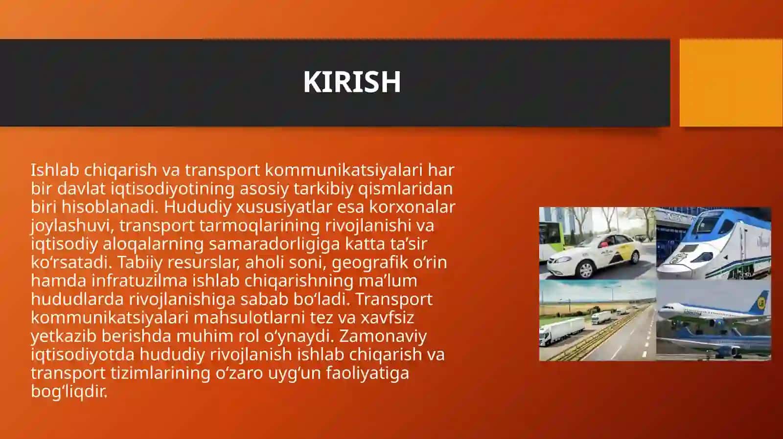 Ishlab chiqarish va transport kommunikatsiyalarning xududiy xususiyatlari 3