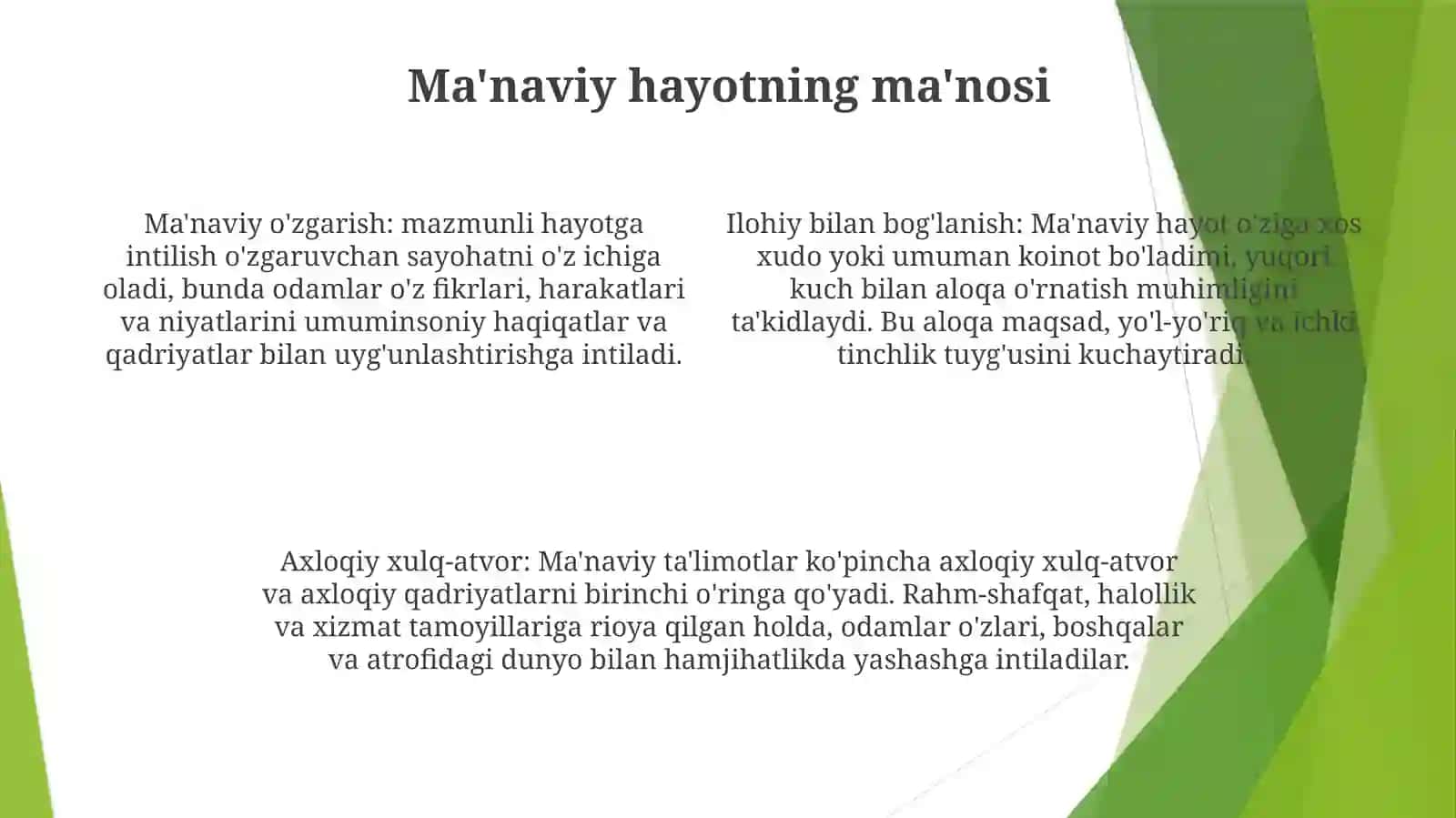 Jamiyatning MaʼNaviy Hayoti 3