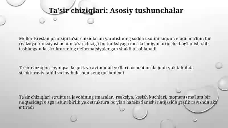 Ta’sir chiziqlar nazariyasi 3