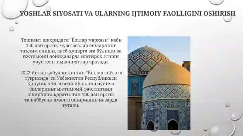 Yoshlar siyosati va ularning ijtimoiy faolligini oshirish 3