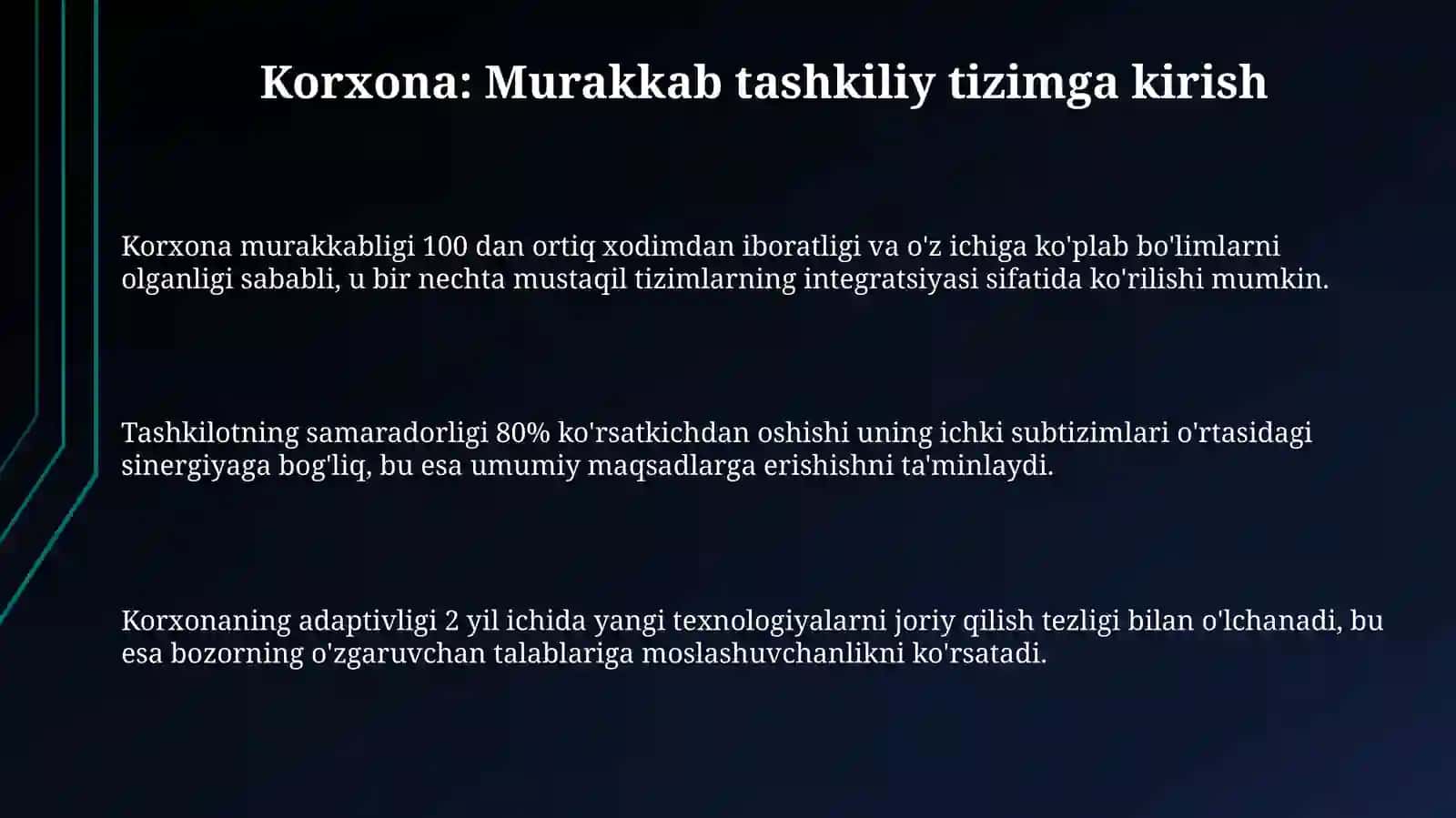 Murakkab tashkiliy tizim 3