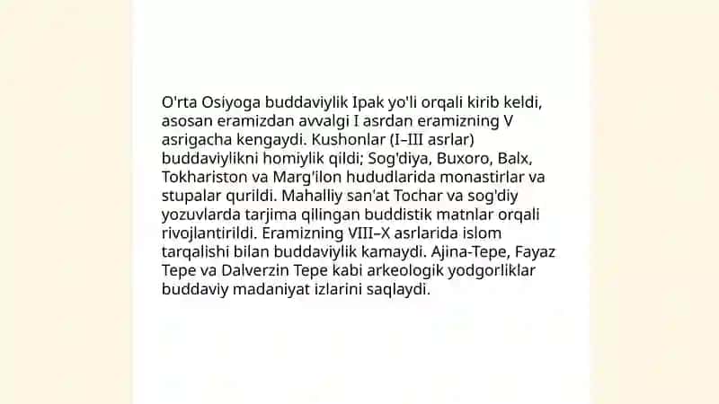 O'rta osiyoda buddaviylik madaniyati 3