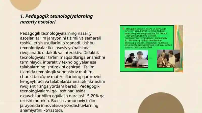 Pedagogika texnalogiyalarning ilmiy asoslari Sevara 3