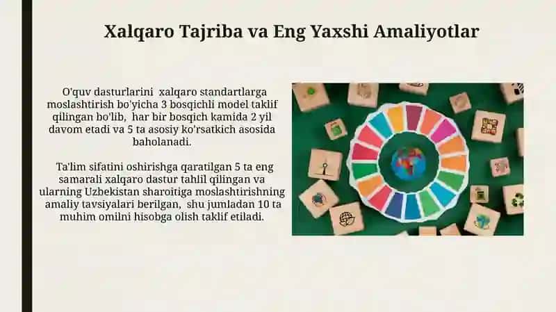 Xalqaro Tajriba va Eng Yaxshi Amaliyotlar 3