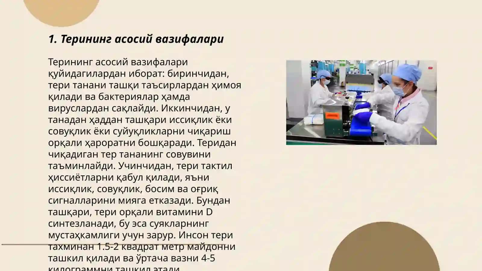 Teri faoliyati va gigiyenasi 3