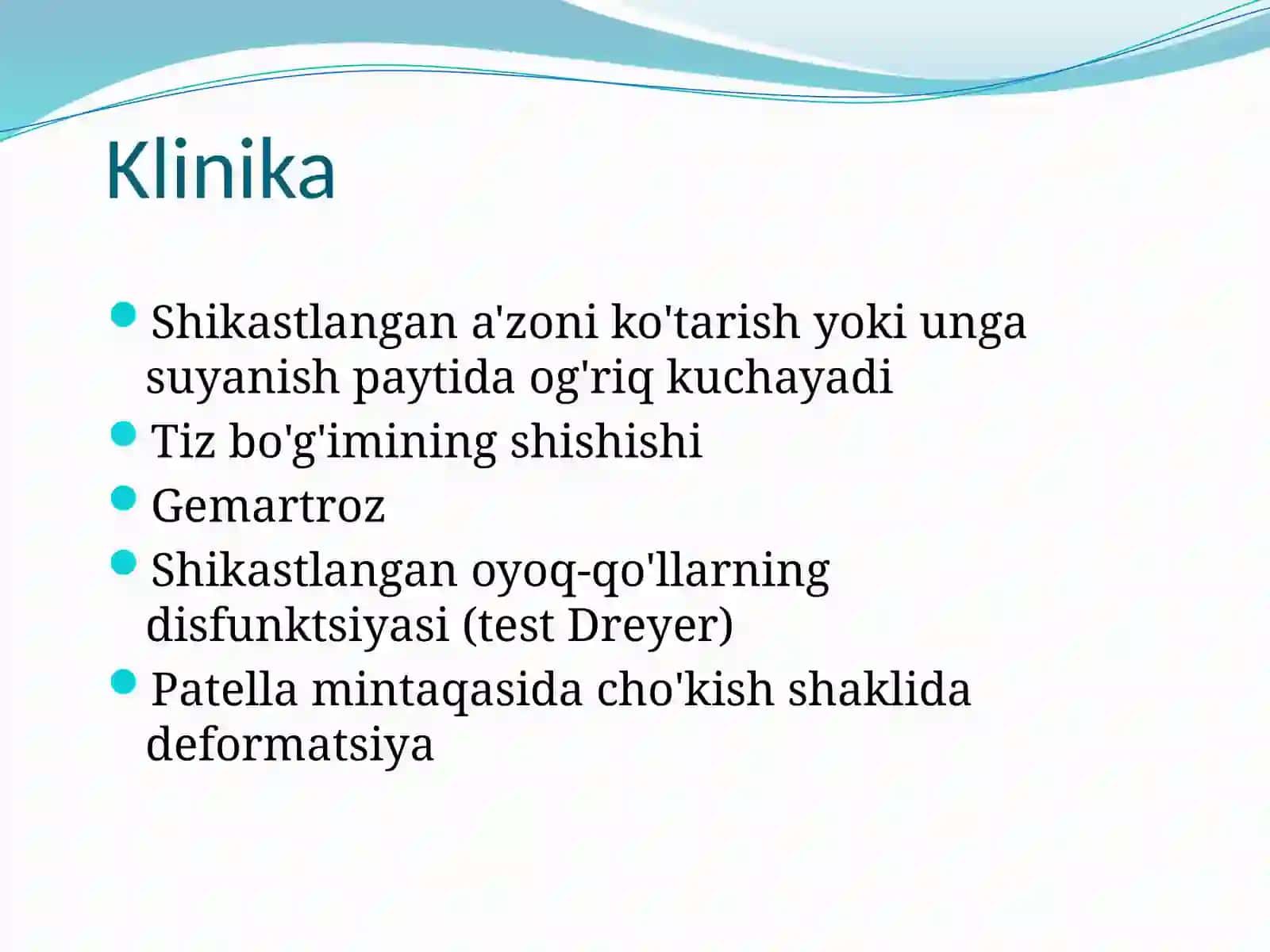 Tizza boylami shikastlanishlari 3