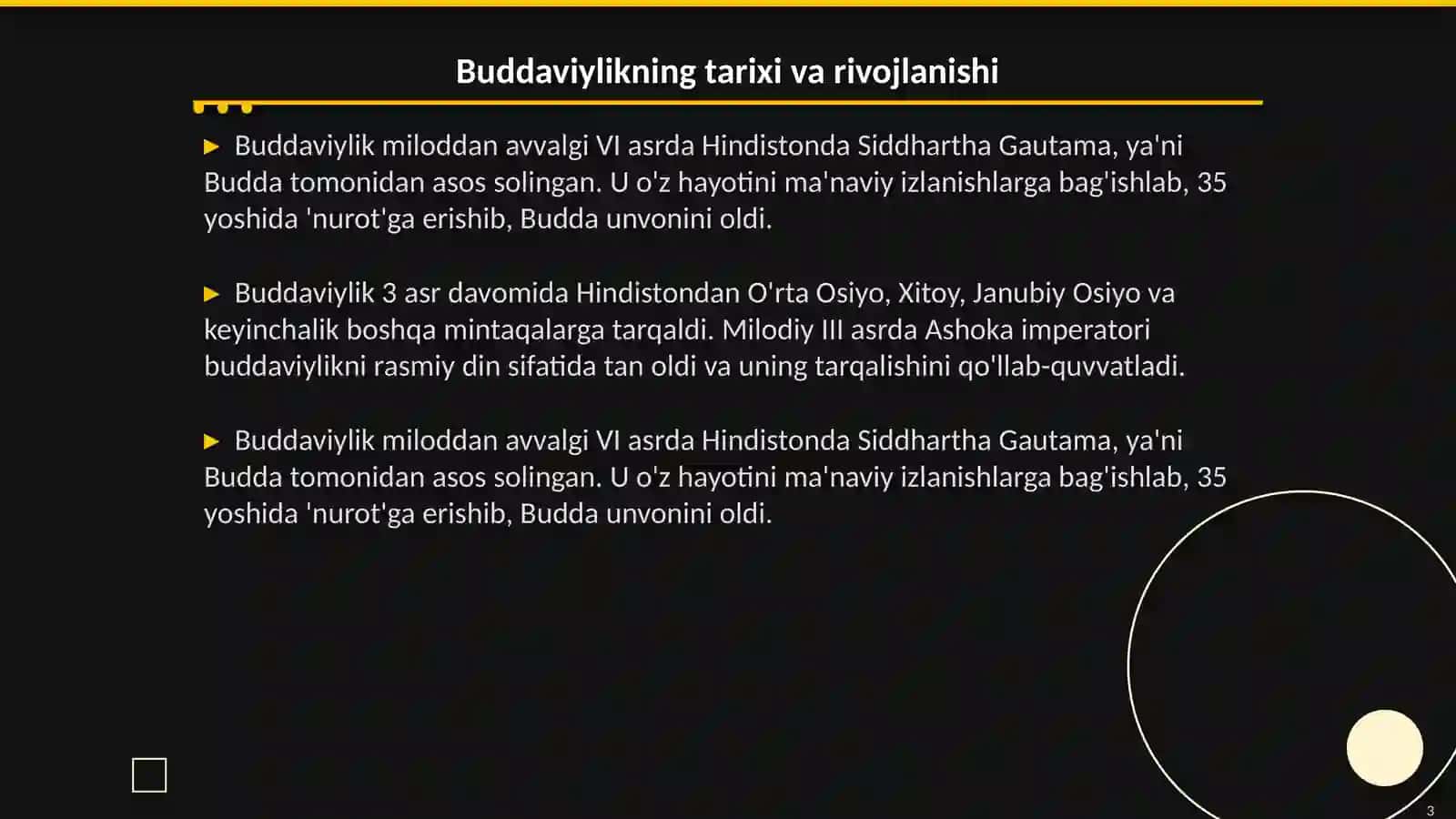 Buddaviylik dinining tarixi va rivojlanishi 3