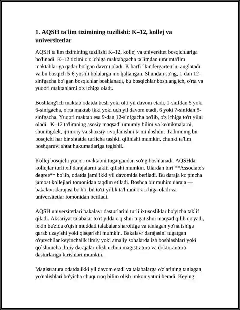 AQSH TA'LIM TIZIMI 3